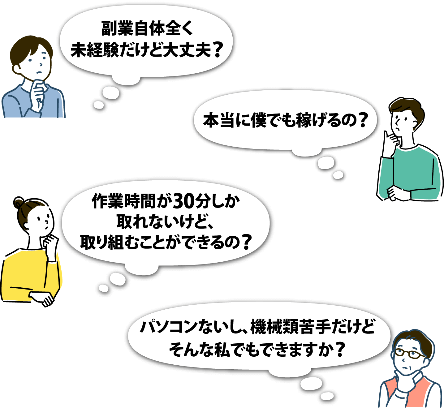 副業自体全く未経験だけど大丈夫？